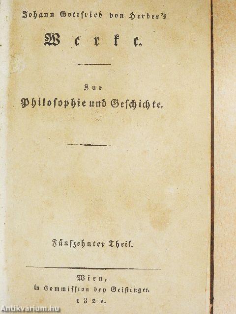 Johann Gottfried von Herder's Werke XV. (gótbetűs)