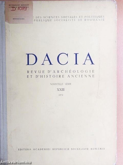 Dacia - Revue d'Archéologie et d'Histoire Ancienne XXIII.