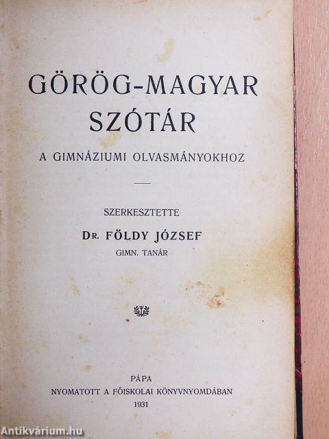 Görög-magyar szótár