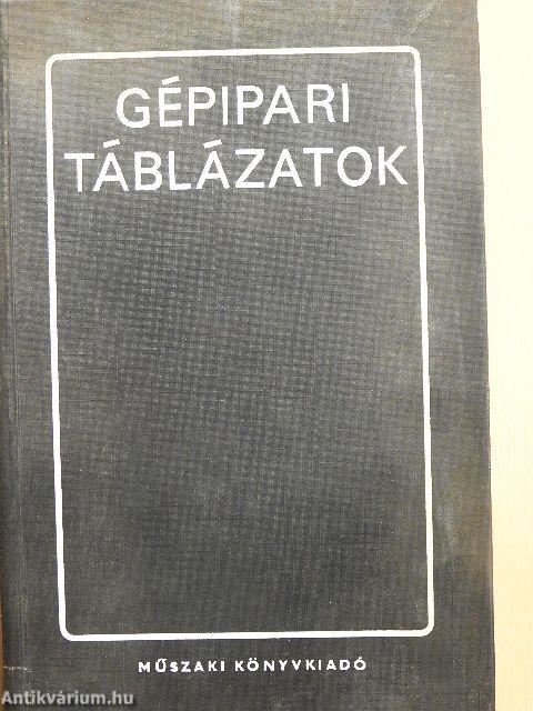 Gépipari táblázatok