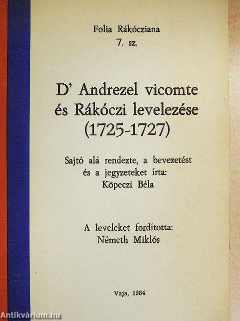 D' Andrezel vicomte és Rákóczi levelezése