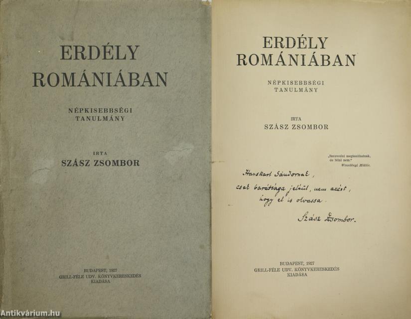Erdély Romániában (dedikált pldány)