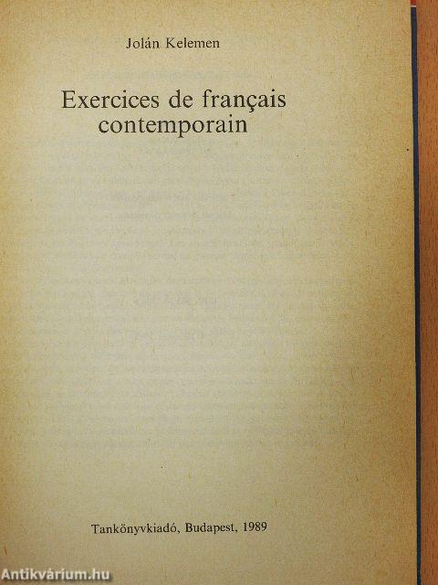 Exercices de francais contemporain