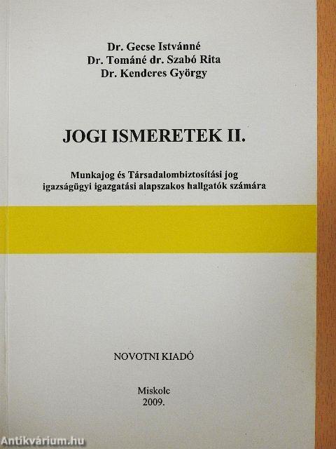 Jogi ismeretek II.