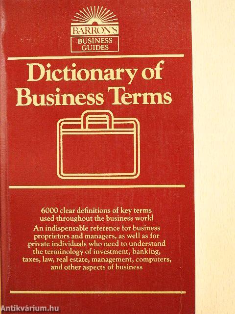 Dictionary of Business Terms