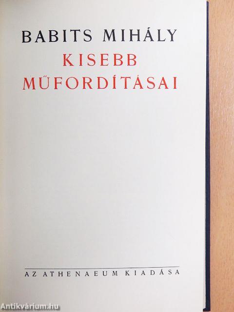Babits Mihály kisebb műfordításai