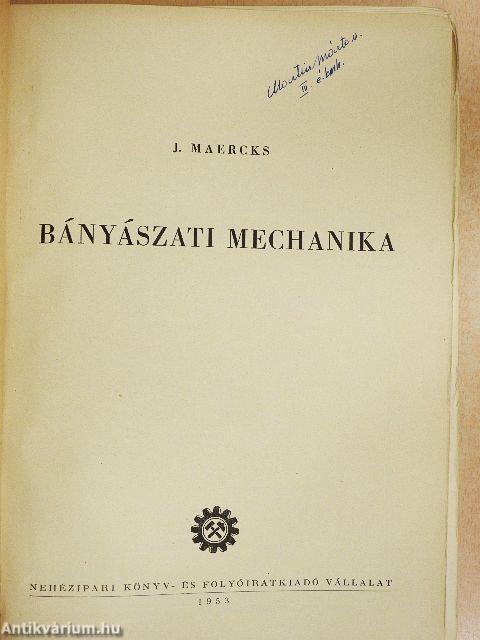 Bányászati mechanika