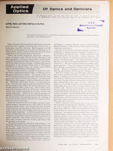 Applied Optics 15 April 1988