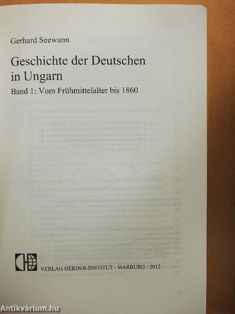 Geschichte der Deutschen in Ungarn 1-2.