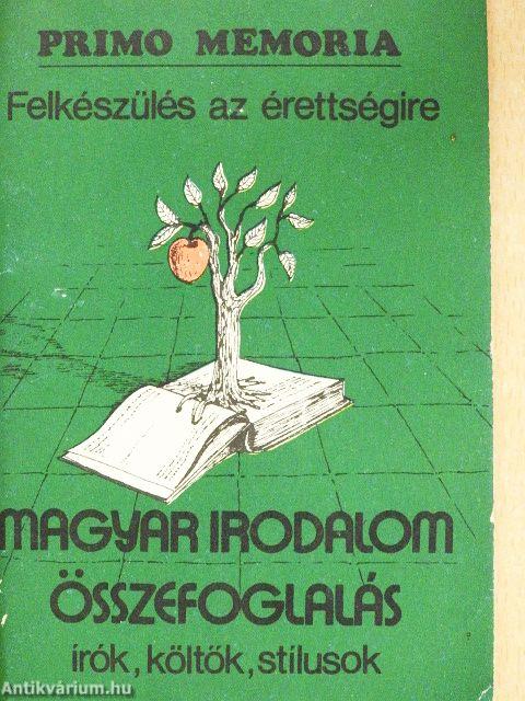 Magyar irodalom összefoglalás
