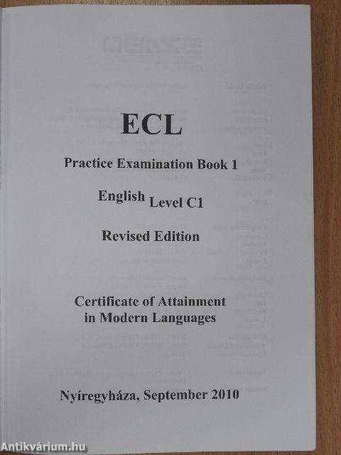 ECL - Practice Examination Book 1