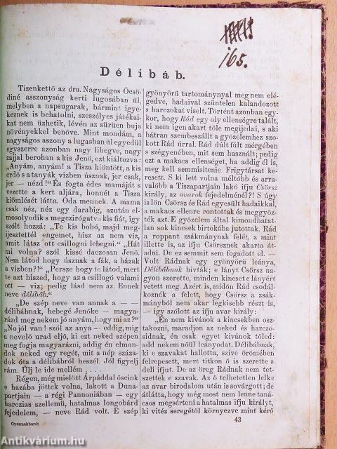 Magyar Gyermekbarát 1867. április 30.