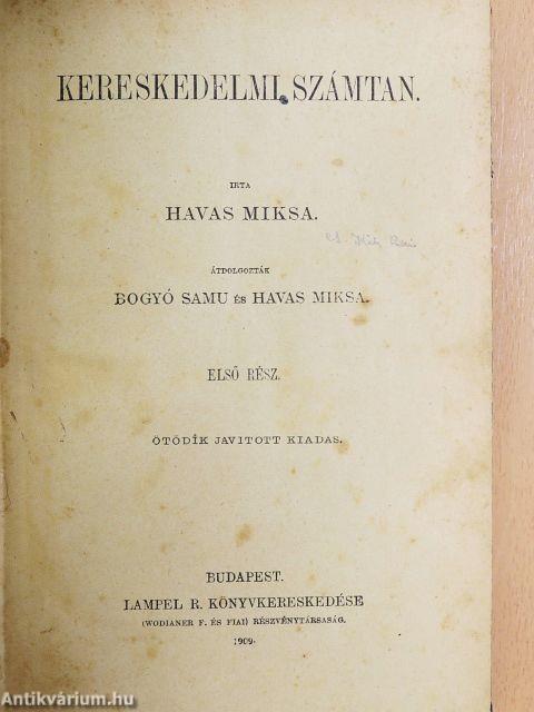 Kereskedelmi számtan I-III.