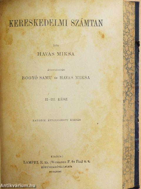 Kereskedelmi számtan I-III.