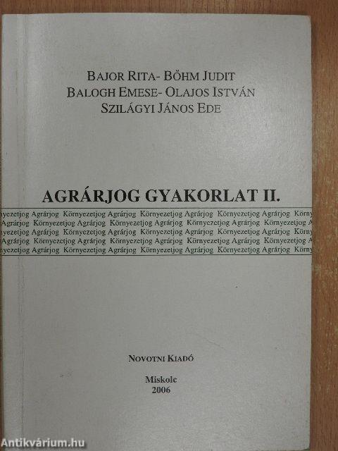 Agrárjog gyakorlat II.