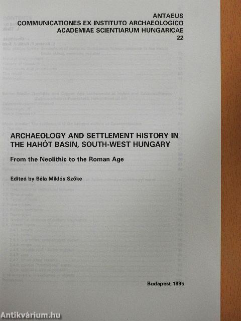 Antaeus - Communicationes ex Instituto Archaeologico Academiae Scientiarum Hungaricae 22/1995