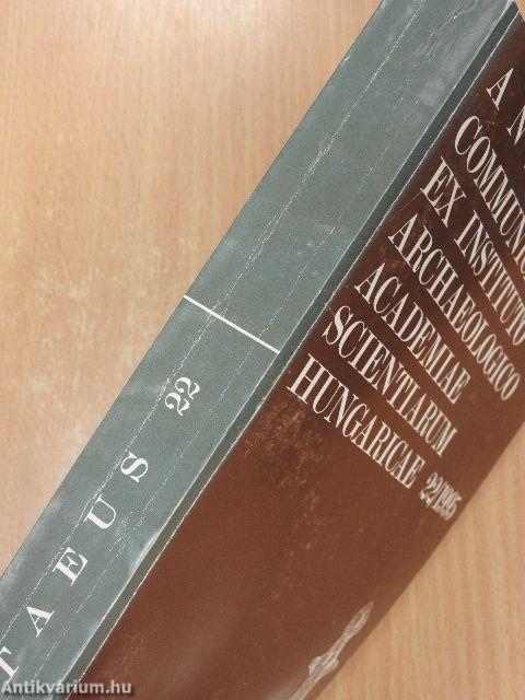 Antaeus - Communicationes ex Instituto Archaeologico Academiae Scientiarum Hungaricae 22/1995