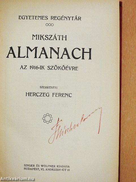 Mikszáth Almanach az 1916-ik szökőévre