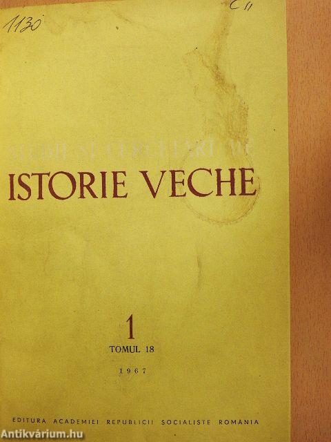 Studii si cercetari de Istorie Veche 1967/18 1-4