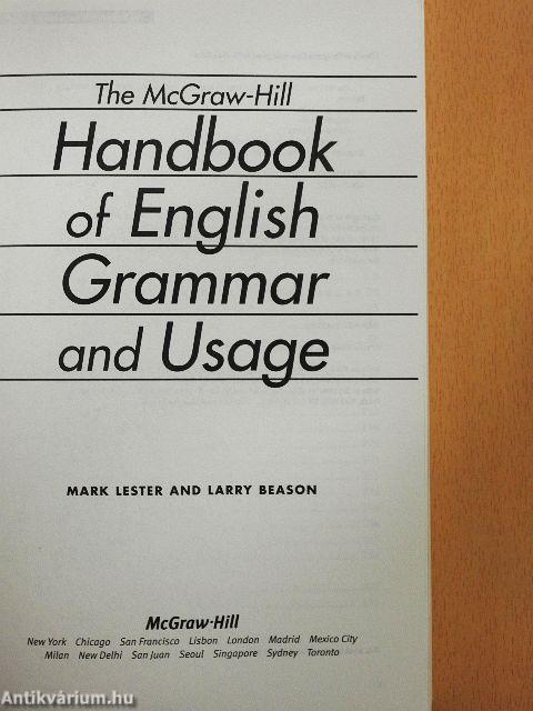 The McGraw-Hill Handbook of English Grammar and Usage
