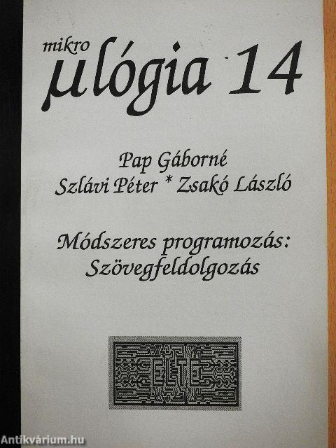 Módszeres programozás: Szövegfeldolgozás