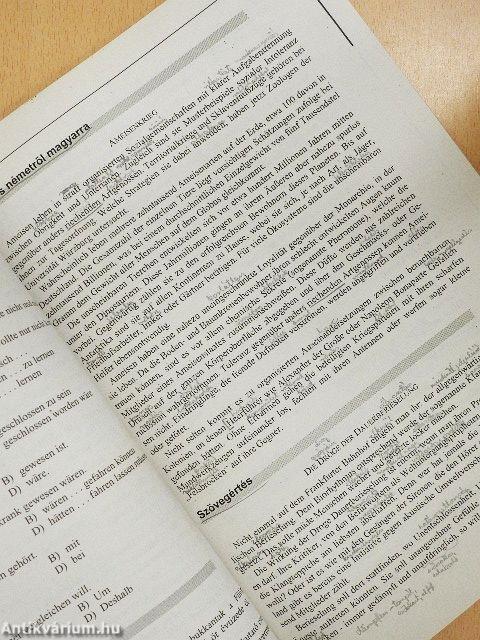 Komplett feladatsorok a német középfokú írásbeli nyelvvizsgára