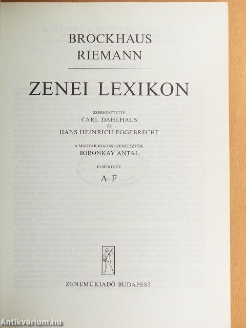 Zenei Lexikon 1-3.
