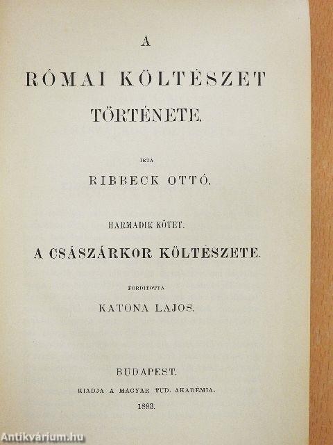A római költészet története III.