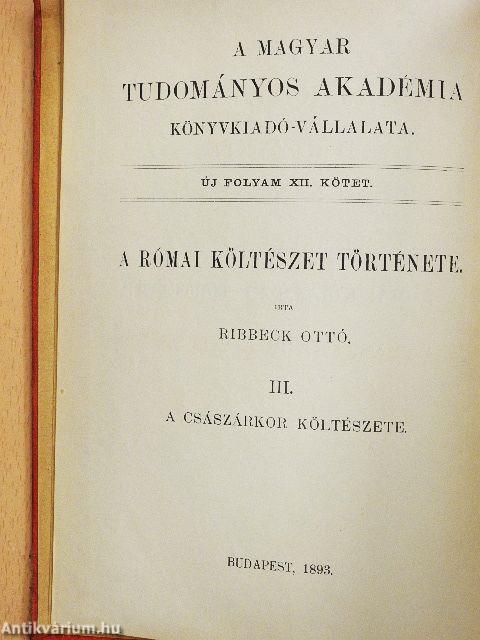 A római költészet története III.
