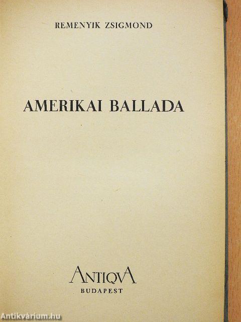 Amerikai ballada