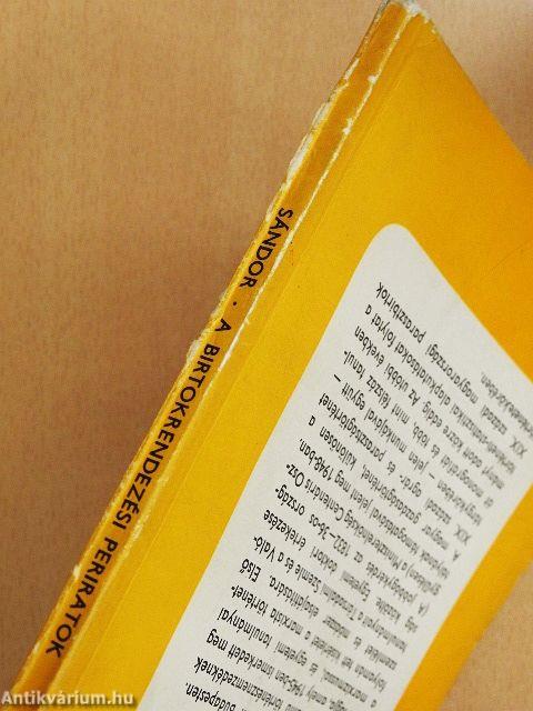 A birtokrendezési periratok