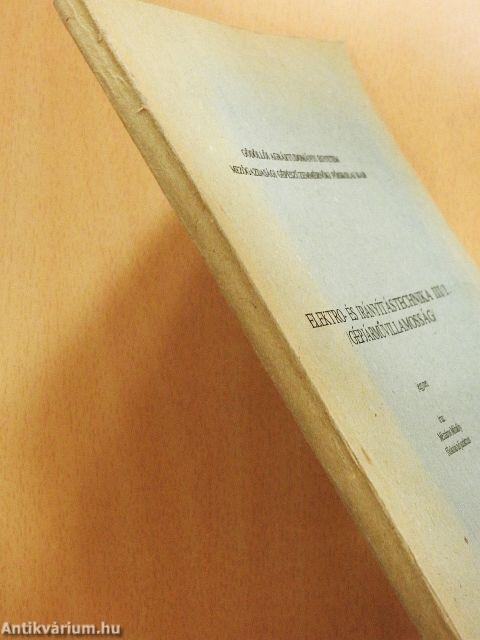 Elektro- és irányítástechnika III/1.