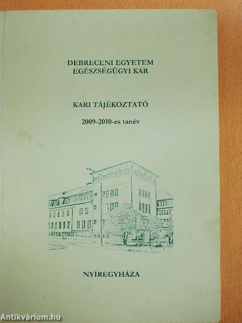 Kari tájékoztató 2009-2010-es tanév