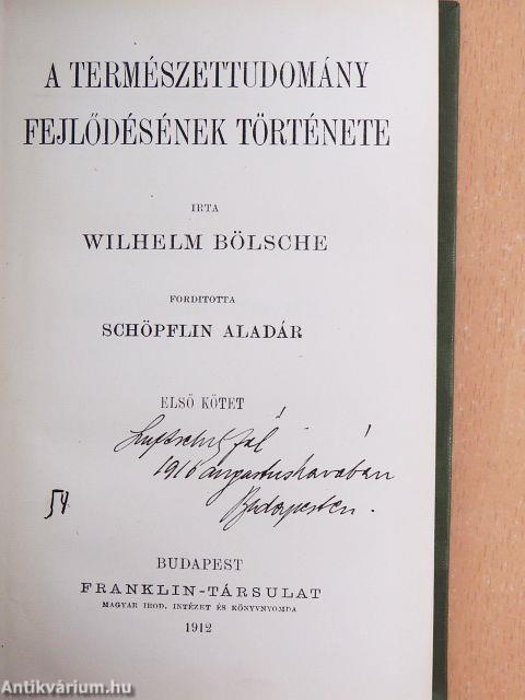 A természettudomány fejlődésének története I. (töredék)