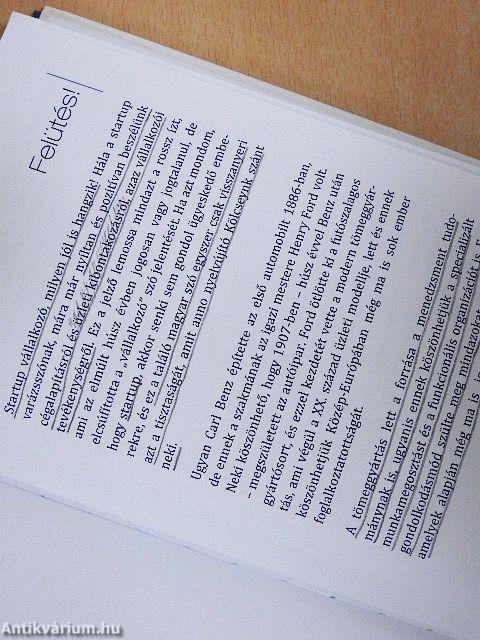 Startup, felnőtteknek!