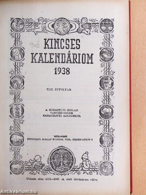 Kincses Kalendáriom 1938.