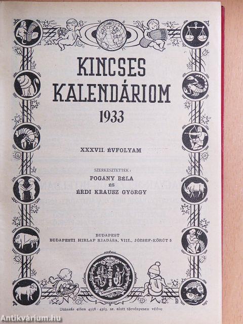 Kincses Kalendáriom 1933