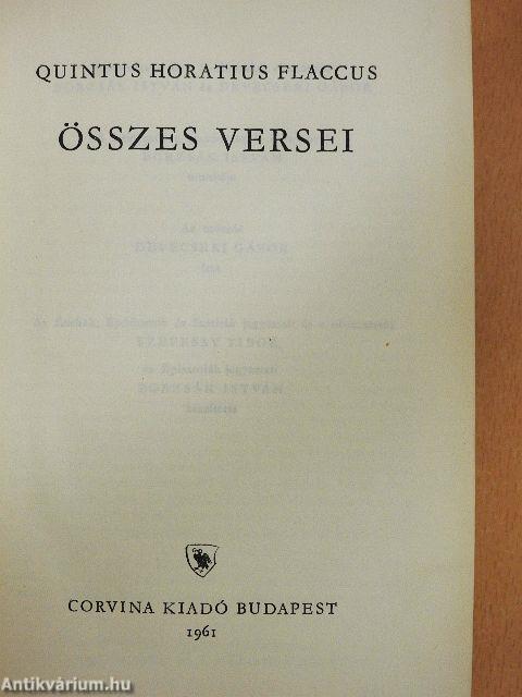 Quintus Horatius Flaccus összes versei