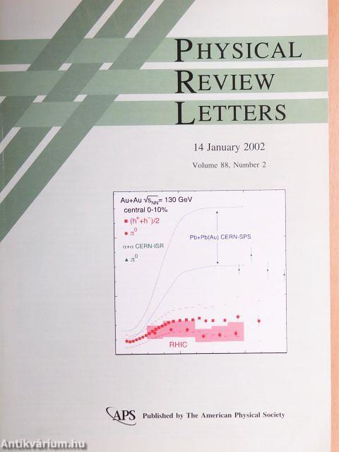 Physical Review Letters 14 January 2002