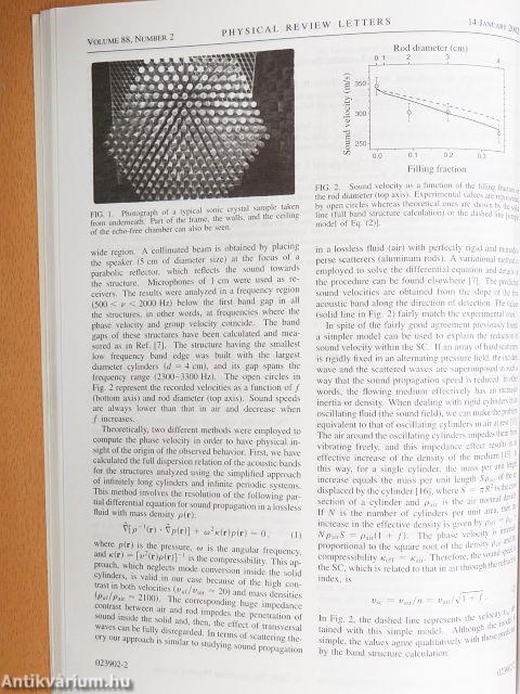 Physical Review Letters 14 January 2002