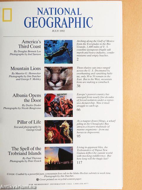 National Geographic July-December 1992 (fél évfolyam)