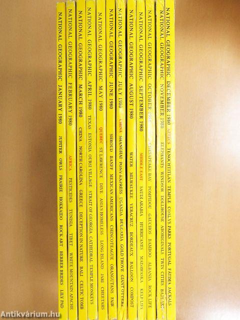 National Geographic January-December 1980. (teljes évfolyam) I-II.