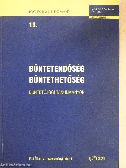 Büntetendőség - büntethetőség