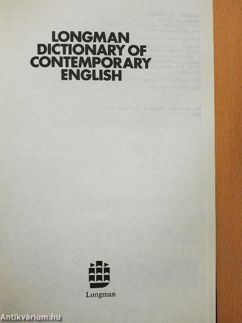 Longman Dictionary of contemporary english