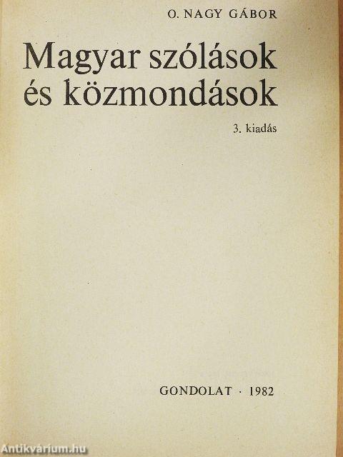 Magyar szólások és közmondások