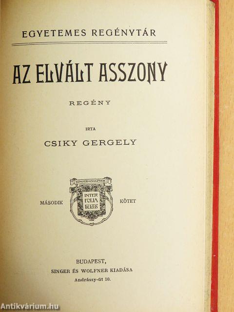 Az elvált asszony I-II.
