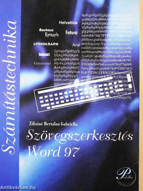 Szövegszerkesztés Word 97