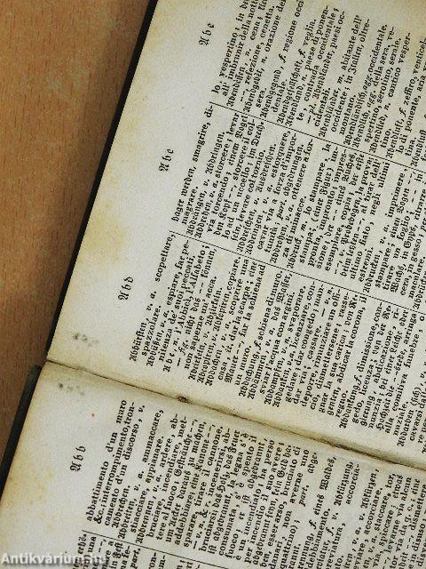 Vollständiges deutsch-italienisches und italienisch-deutsches Taschenwörterbuch II. (gótbetűs)