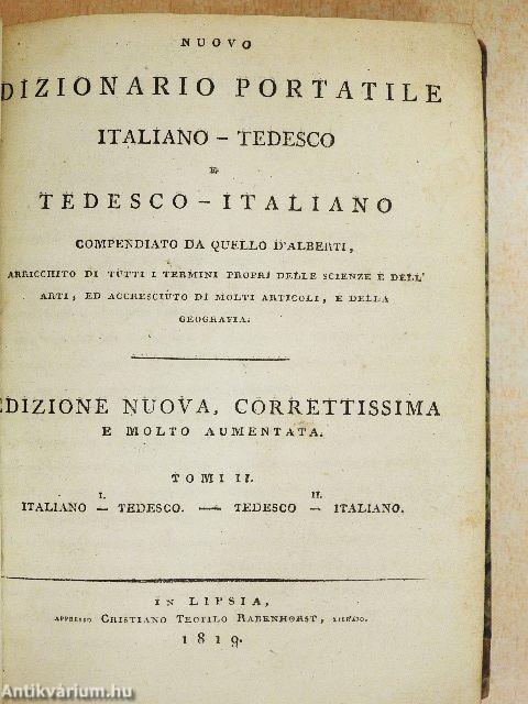 Nuovo dizionario portatile italiano-tedesco e tedesco-italiano