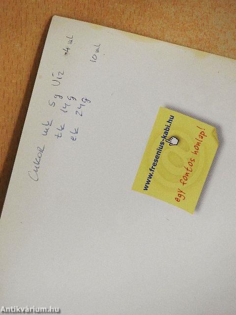 Tápanyagtáblázat-kivonat